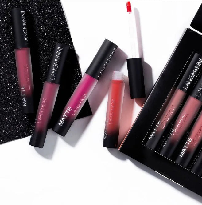 Langmanni matte lipstick set waterproof long-lasting velvet 12 pieces 6ml each