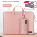 PU leather laptop shoulder bag with integrated power pack in black, brown, pink, or dark grey colour options