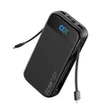 PSE power bank fast charge 32000mAh black and orange with digital display and Type-C cable