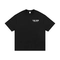 Black men's t-shirt with 3D digital printing design, loose fit with short sleeves