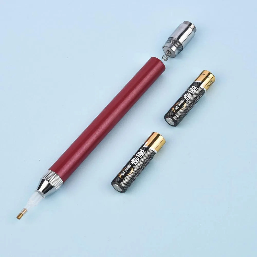 Luminous single-head diamond painting drill pen in aluminium alloy construction