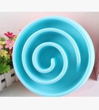 Anti-choke plastic dog bowl 20cm diameter, PP material, slow feeder for dogs, colour option shown