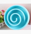 Anti-choke plastic dog bowl 20cm diameter, PP material, slow feeder for dogs, colour option shown