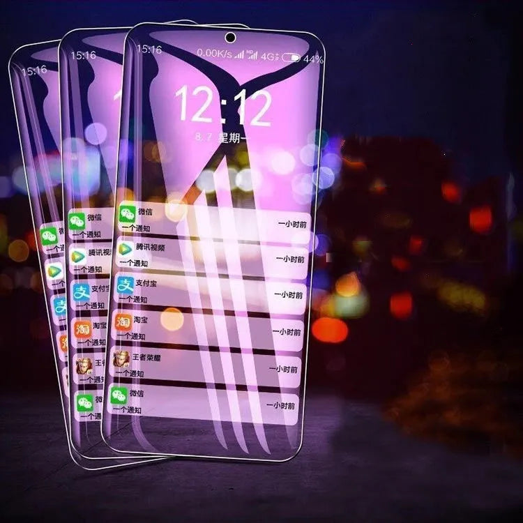 Tempered glass screen protector with violet light colour for Vivo smartphones
