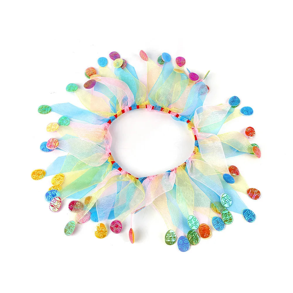 Tie-dye cloth dog collar in colourful patterns including blue, green, Christmas and Halloween styles
