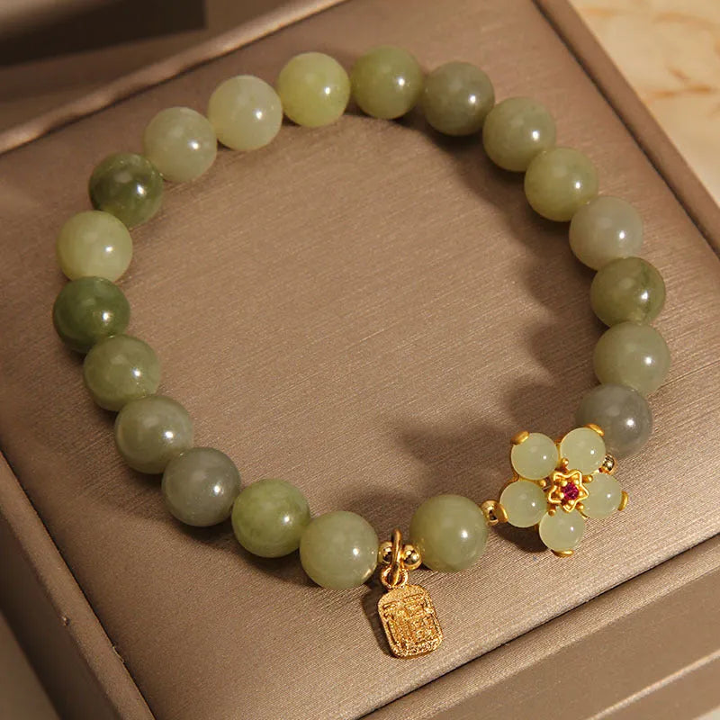 Grey jade coloured alloy bracelet for women, casual fashion jewellery style.