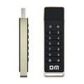 64GB USB 3.0 flash drive with fingerprint sensor and metal encryption button for file protection