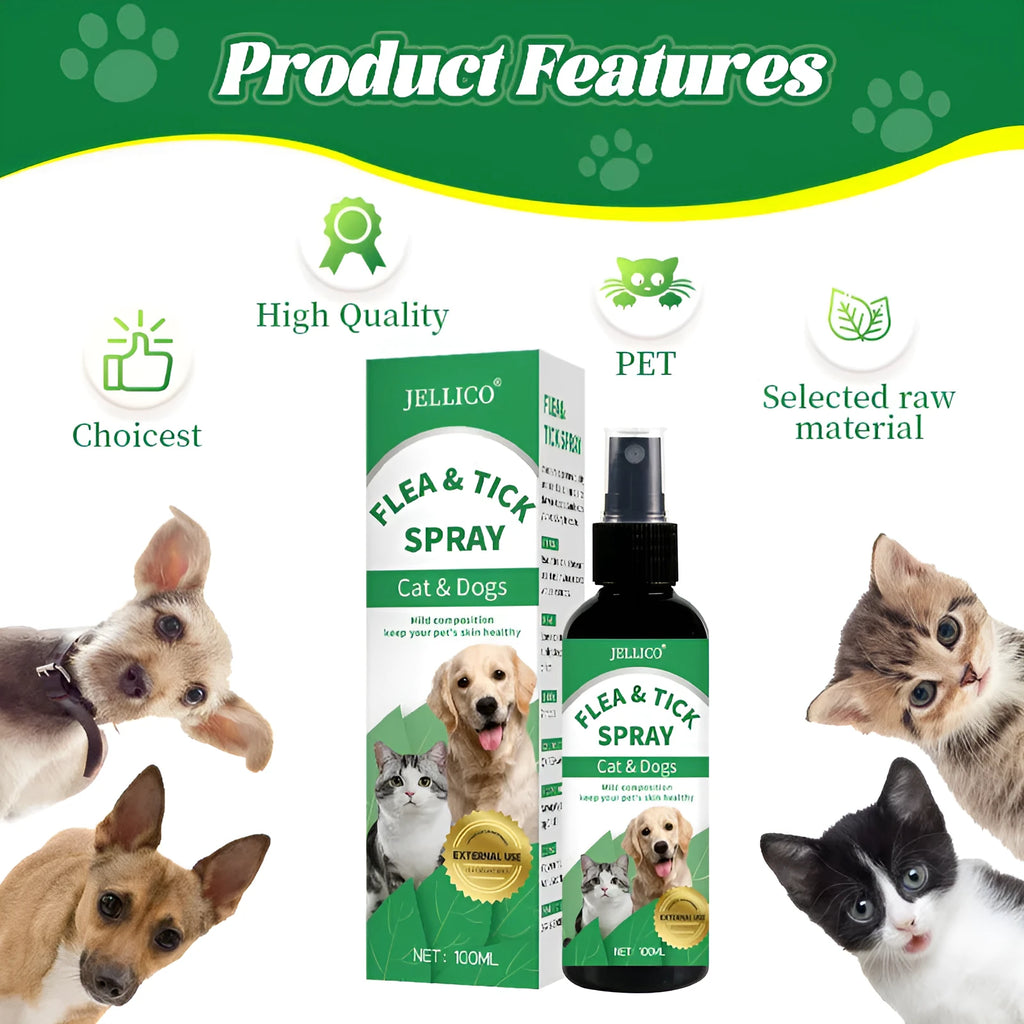 100ml pet skin itching spray bottle for dogs and cats with insect repellent formula