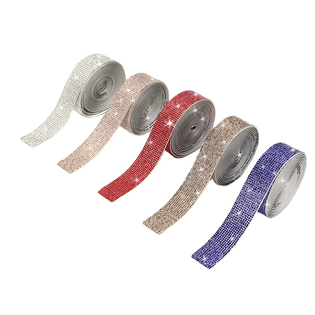 Self-adhesive water drill strip for clothing and shoe decoration