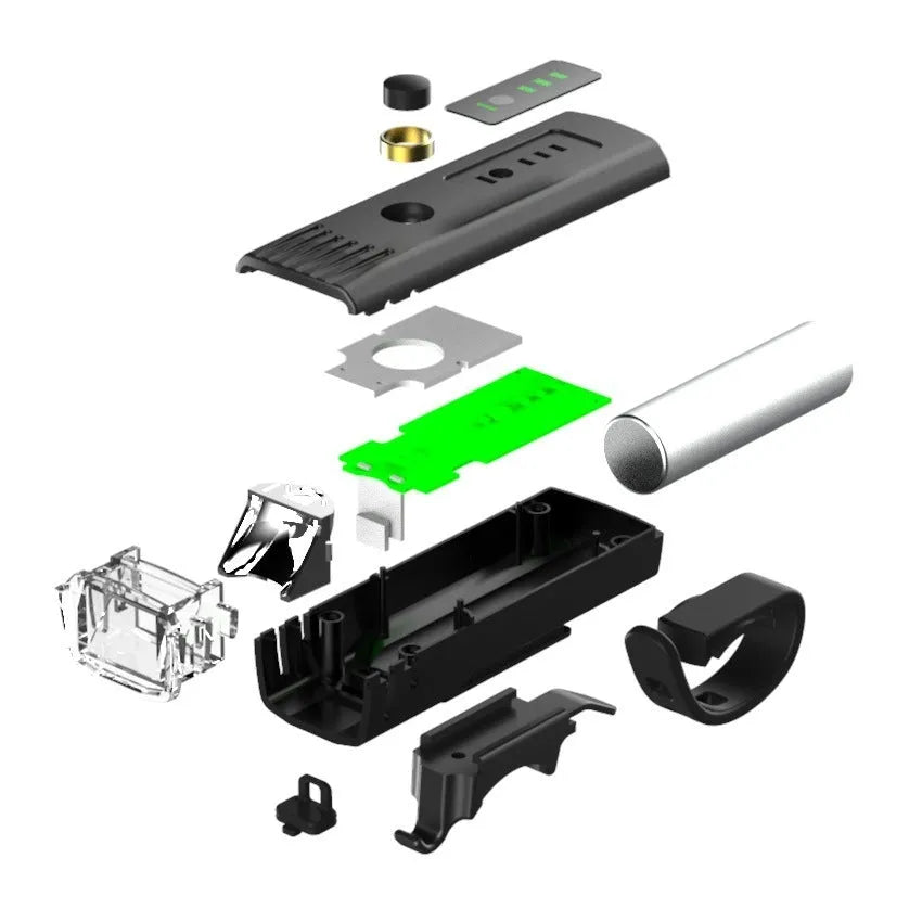 LED bike lights set black colour with front and rear lights USB rechargeable 1500 mAh battery