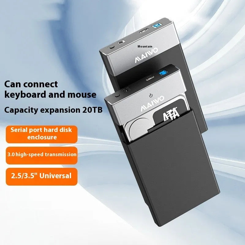 3.5 inch SATA to USB 3.0 hard disk enclosure with power supply and data cable