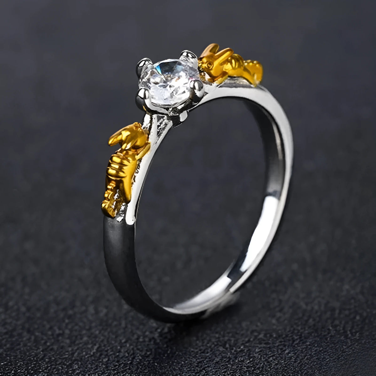 Black gold crown ring on copper base for cosplay and costume use