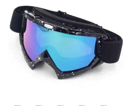 Adult anti-twist anti-fall sports goggles with TPU full frame in bright black transparent film, model MT003