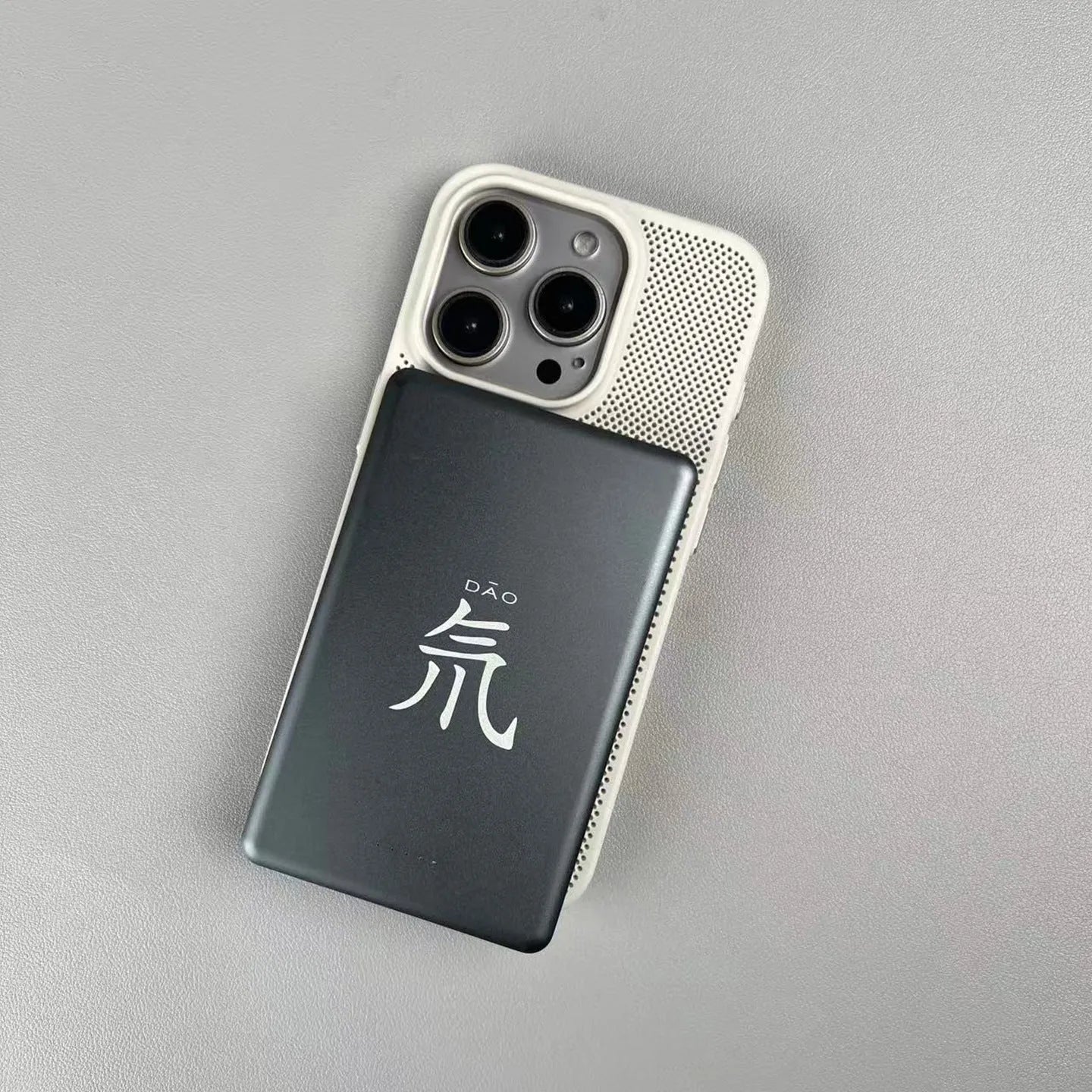 Green frosted magnetic hard phone case for iPhone, showing shockproof and heat dissipation features.