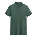 Pure cotton lapel short-sleeved T-shirt in mulberry silk cotton blend for business commute, available in multiple colours
