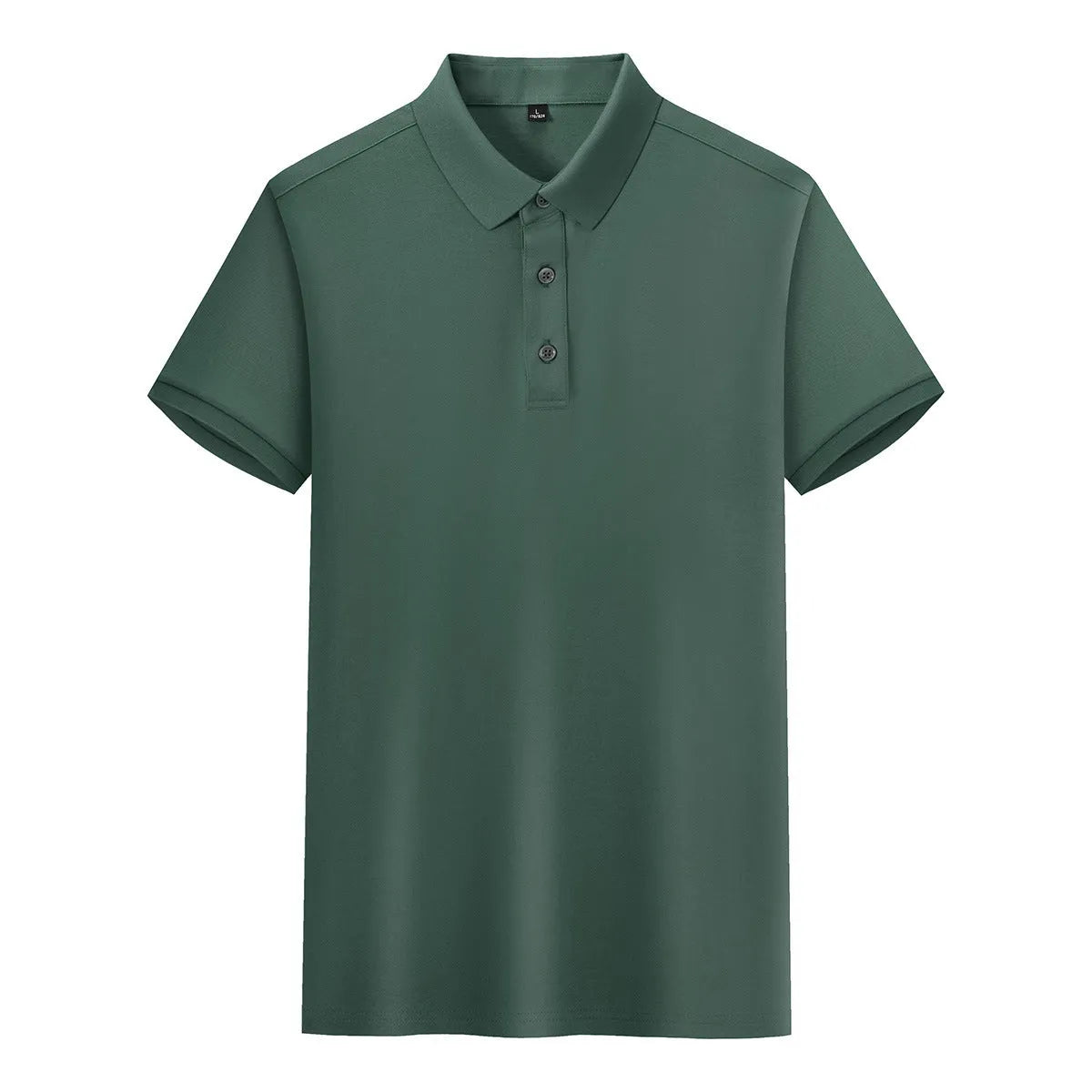Pure cotton lapel short-sleeved T-shirt in mulberry silk cotton blend for business commute, available in multiple colours
