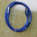 V8 data line set with Mini USB, TYPE-C, and OTG cables in black, blue, and white