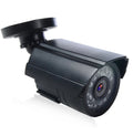 Black AHD HD waterproof security camera with a fixed lens on an ABS plastic housing.
