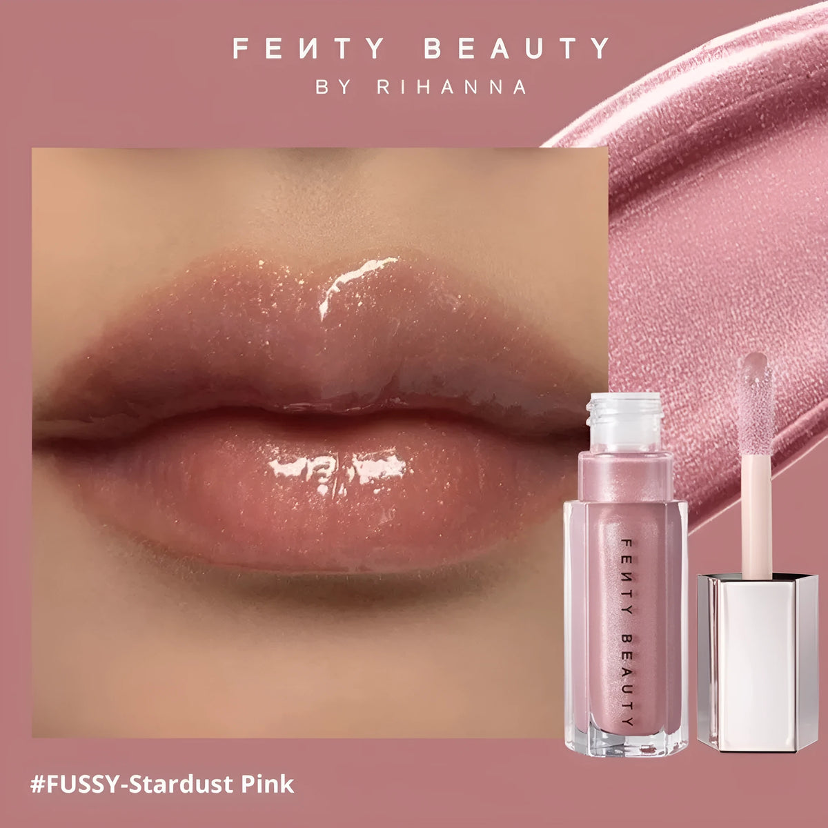 Mirror Water Light Highlight Lip Lacquer in streamer shade with glossy finish and applicator wand