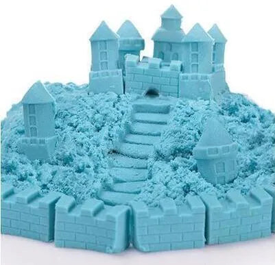 Kinetic Sand Space Colored Sand in blue colour in a plastic bag pack, non-toxic sea sand educational toy
