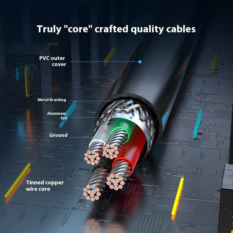Black USB A male to AM extension cable with straight head design