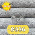 Oval denier copper ring with 6x8mm stone, star detail, and open-mouth band in Korean style.