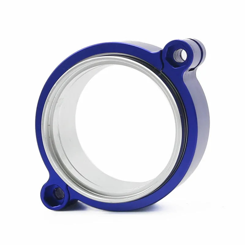 Aluminium turbocharger exhaust clamp for car modification in black, blue, or red colours