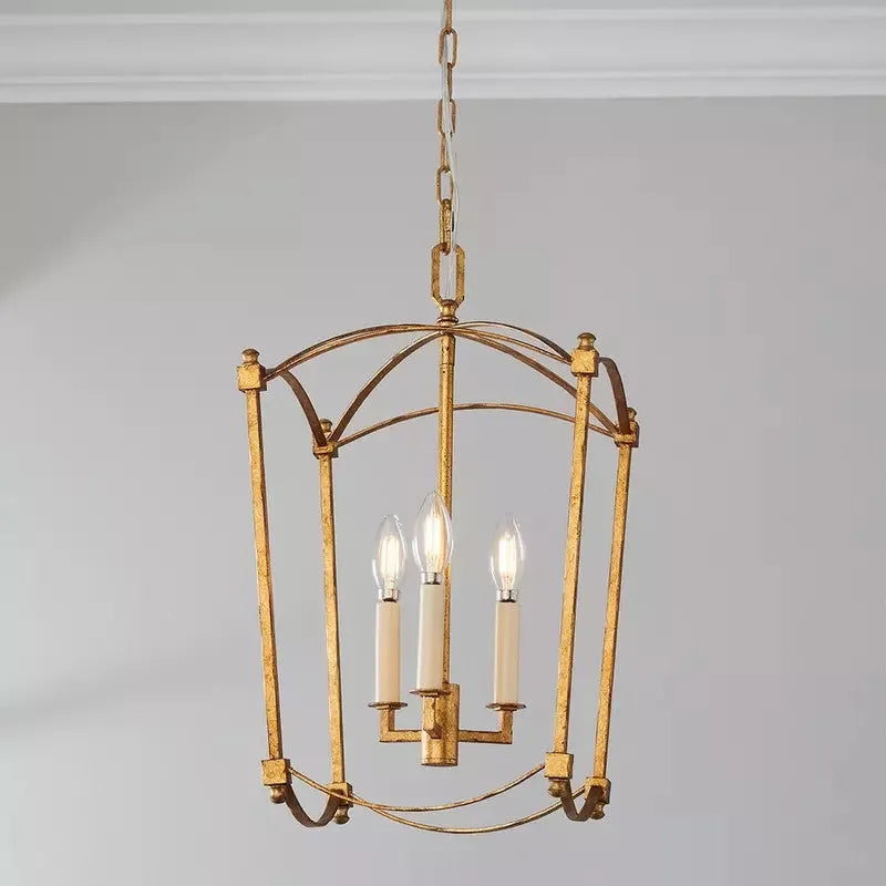 Four-head villa high stair droplight ceiling lamp in iron construction