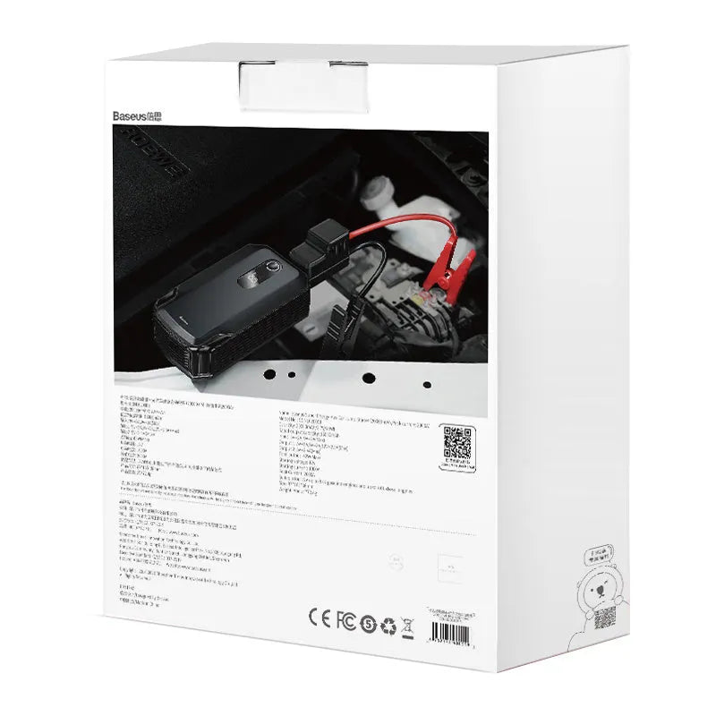 Baseus Super Energy Max 20000mAh 2000A peak car emergency starter in black