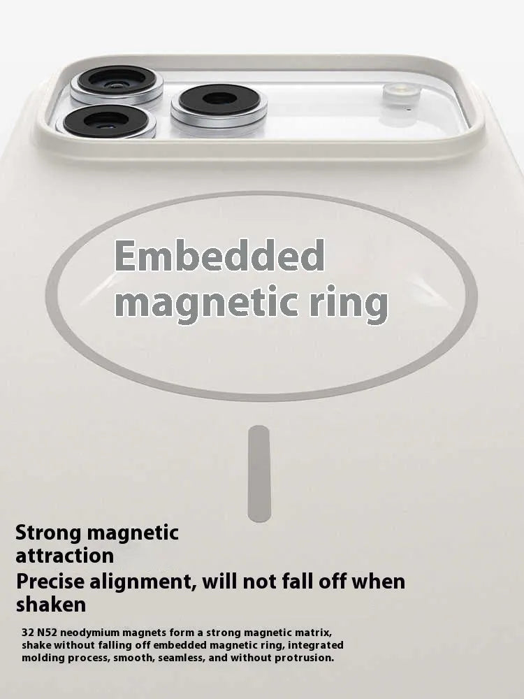 iPhone 17 protective case with frosted matte finish and MagSafe magnetic compatibility in black colour