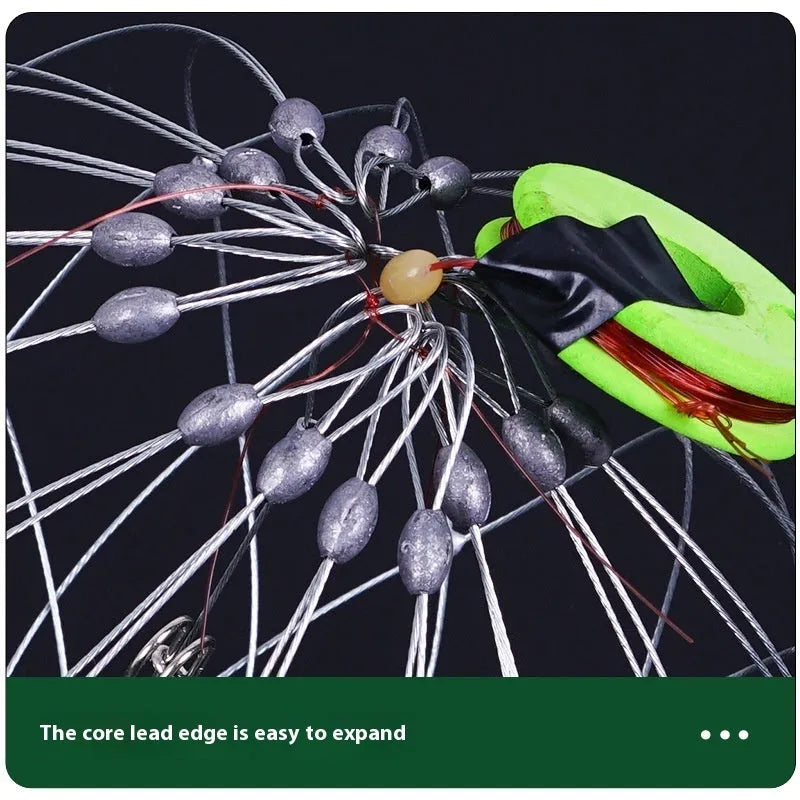 Stainless steel wire automatic opening closing crab net 52cm diameter 20 steel wires for blue crab catching