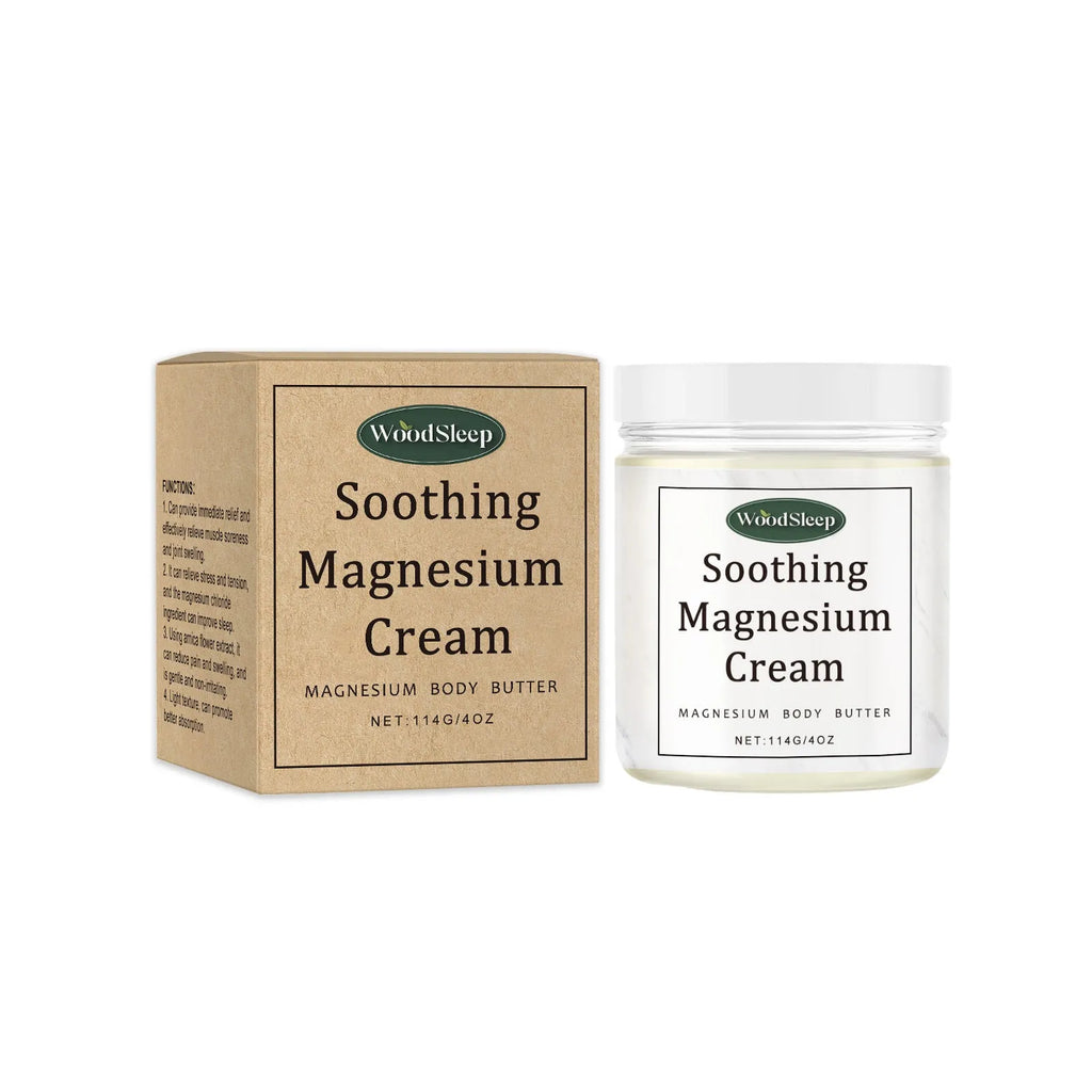 114g jar of white magnesium cream for topical application after exercise