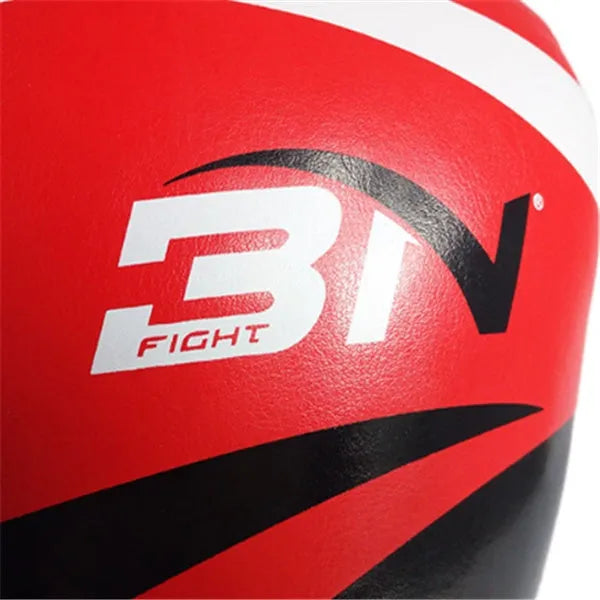 Adult boxing gloves in PU, shown in red, blue, white, pink and orange, with sizes 8OZ, 10OZ and 12OZ