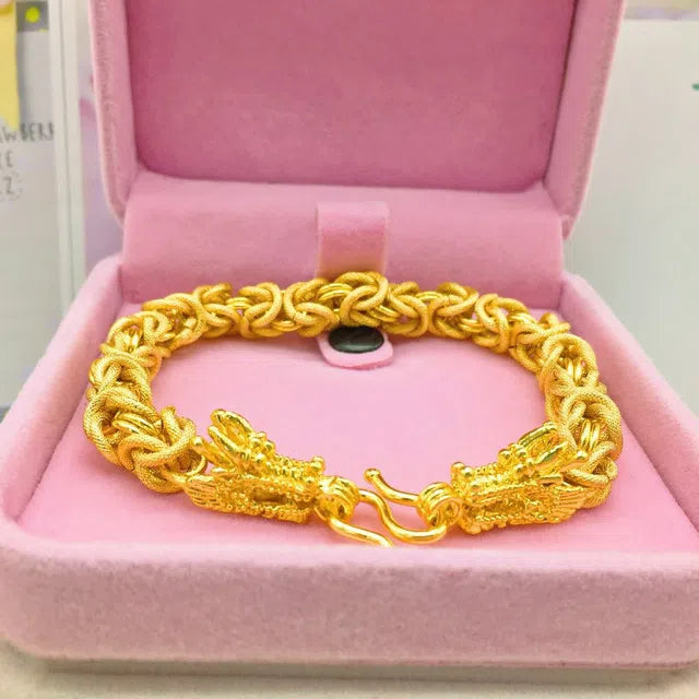 Gold plated 24K simulation bracelet for men with brass substrate and vacuum gold plating