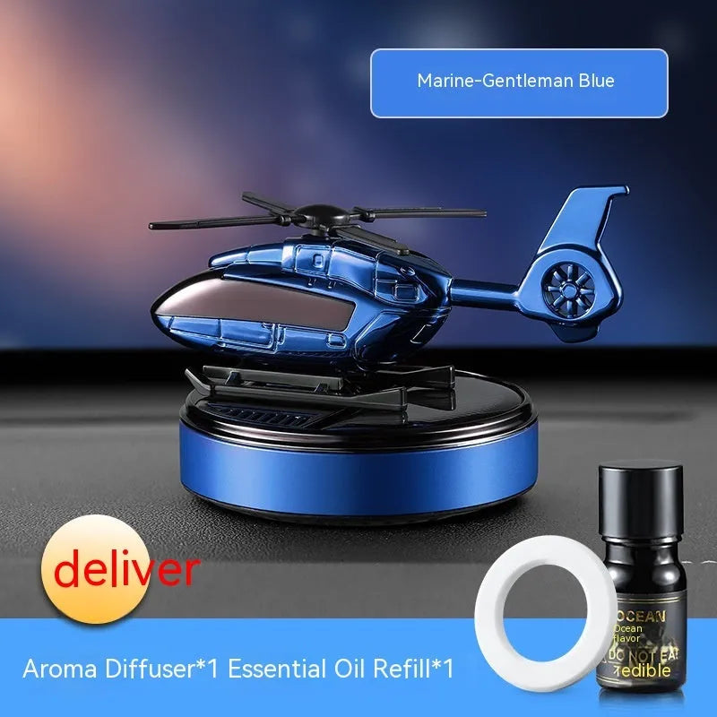 Solar camouflage car perfume air freshener in six colour options on car dashboard