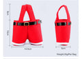Red velvet Christmas candy bag, 21 x 14.5cm drawstring pouch for wedding favours and holiday treats