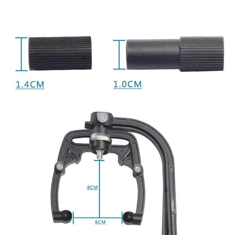 Multifunctional fishing rod, black ABS engineering plastic stream pole, 300g, package size 30cm x 21.5cm