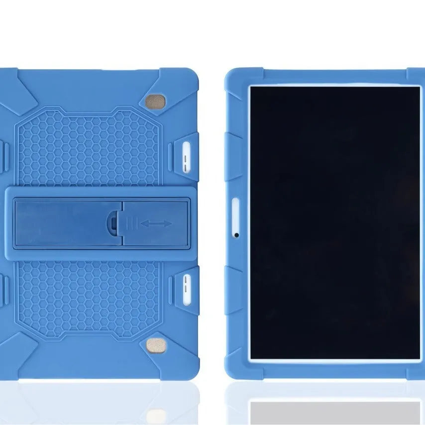 10.1-inch silicone tablet case with integrated folding bracket in multiple colour options