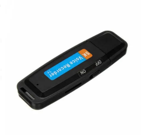 SK-001 black and white creative gift USB flash drive showing front and side views.