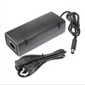 Black Microsoft XBOX360E power adapter with cable for 220V domestic use