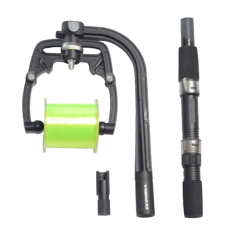 Multifunctional fishing rod, black ABS engineering plastic stream pole, 300g, package size 30cm x 21.5cm