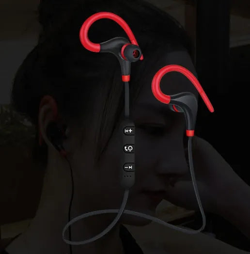 Wireless Bluetooth earphone in black with charging cable, 10 metre range, 4.5 hour talk time