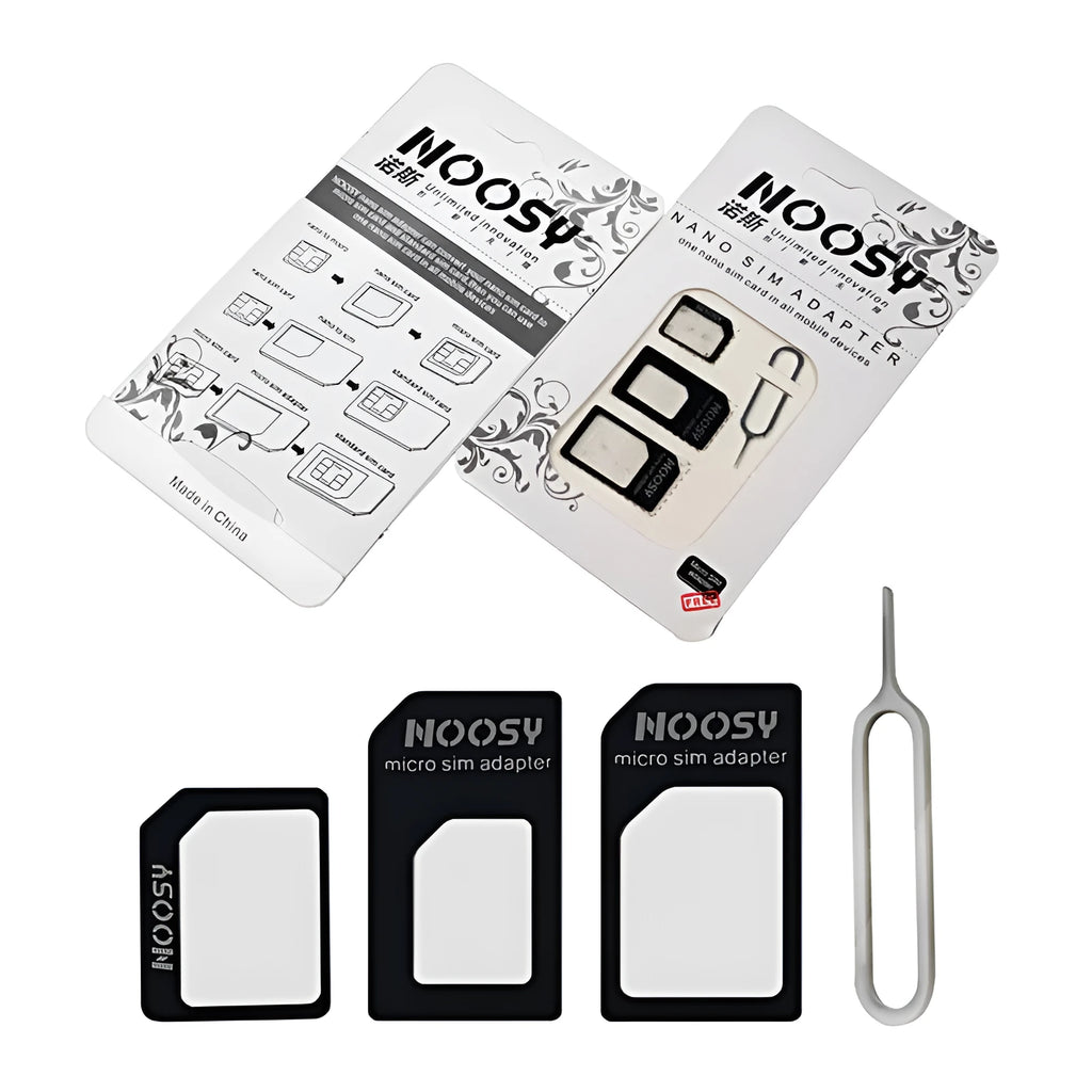 Three black SIM card ejector tools made from PC plastic on a white background