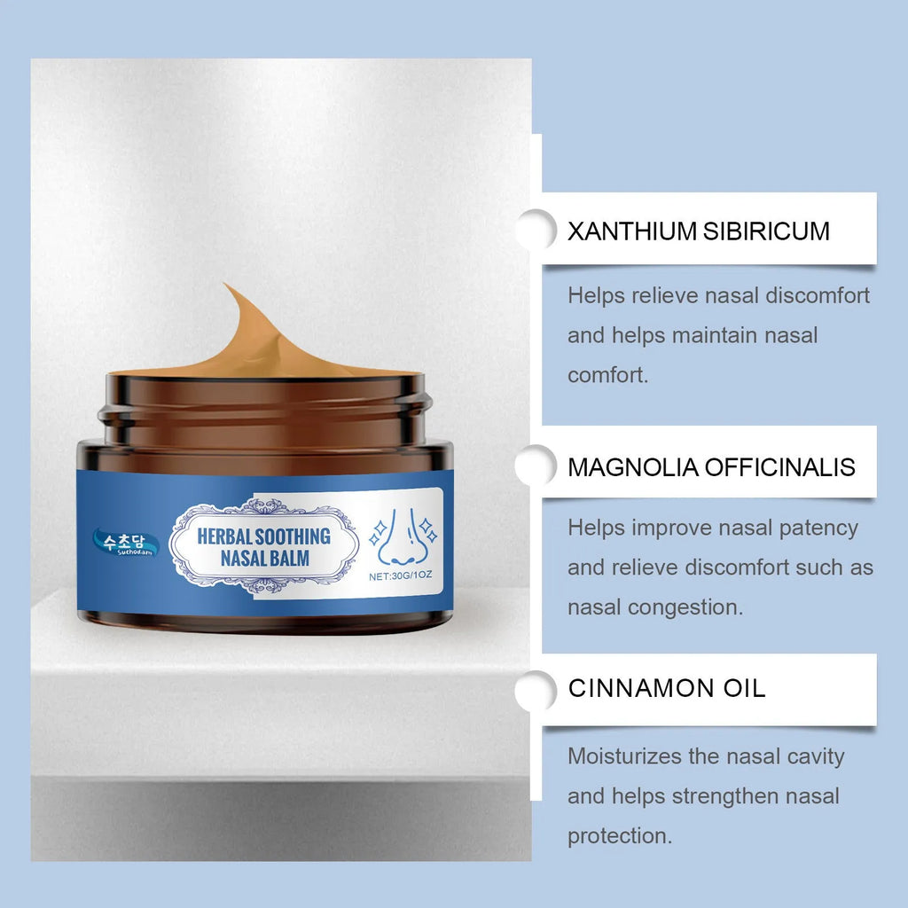 30g tube of nasal care cream with mint xanthium magnolia and cinnamon oil for daily nose cleaning