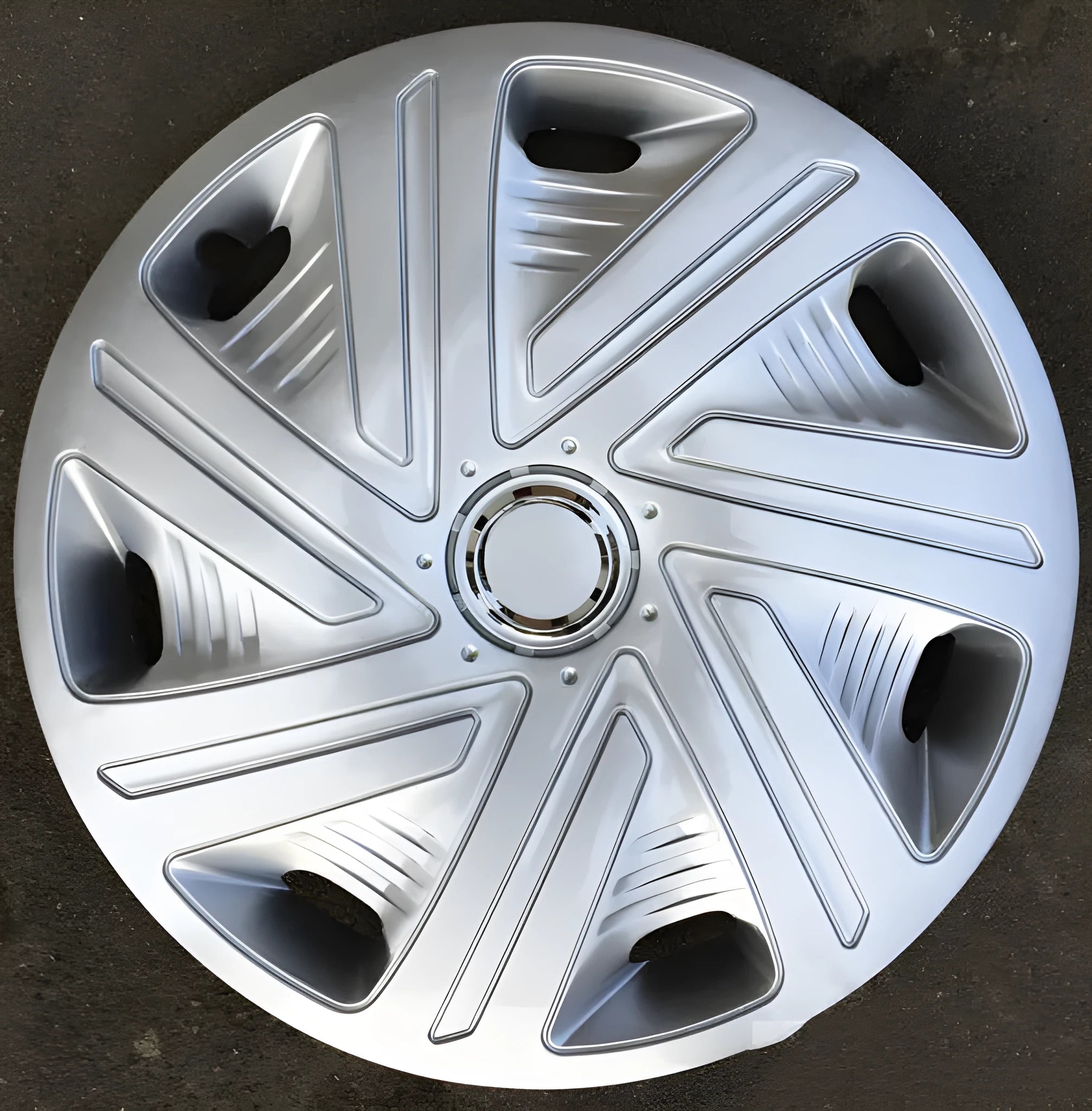 Monochrome ABS plastic wheel hub cover for universal car fitment