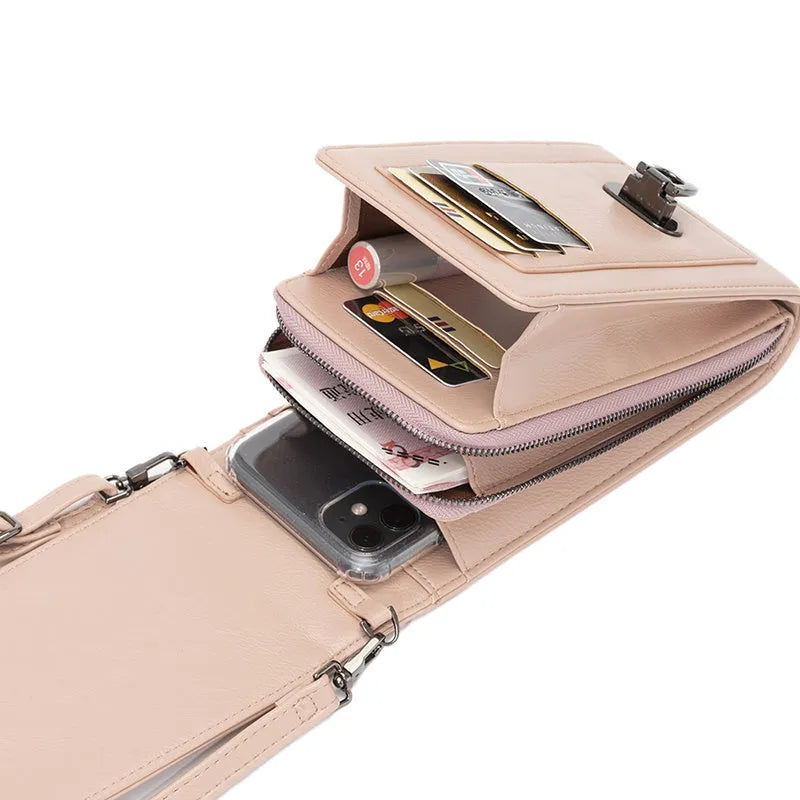 Rivet design solid colour PU leather crossbody bag for women, vertical square shape with cover closure and card slot