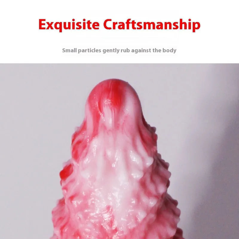 Pink platinum silicone penis-shaped masturbation device for women, showing Berserker S and M size options