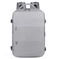 Large purple waterproof travel backpack with laptop compartment and air-cushioned shoulder straps