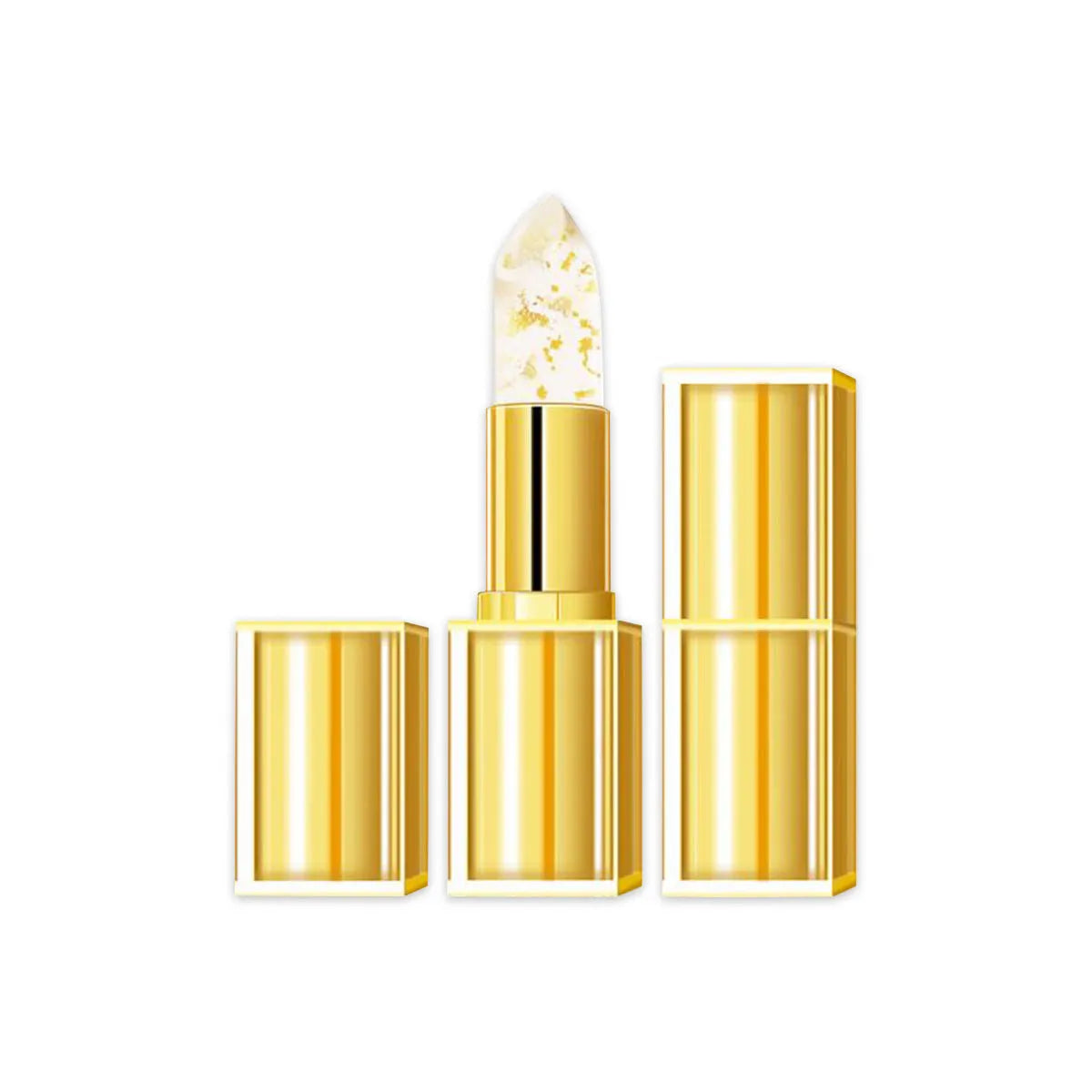 Anti-smudge colour-changing lipstick with warm gilding effect in 3.5g size