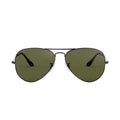 Tempered glass sunglasses with a choice of gold, silver, or black frames and dark green or blue gradient lenses.